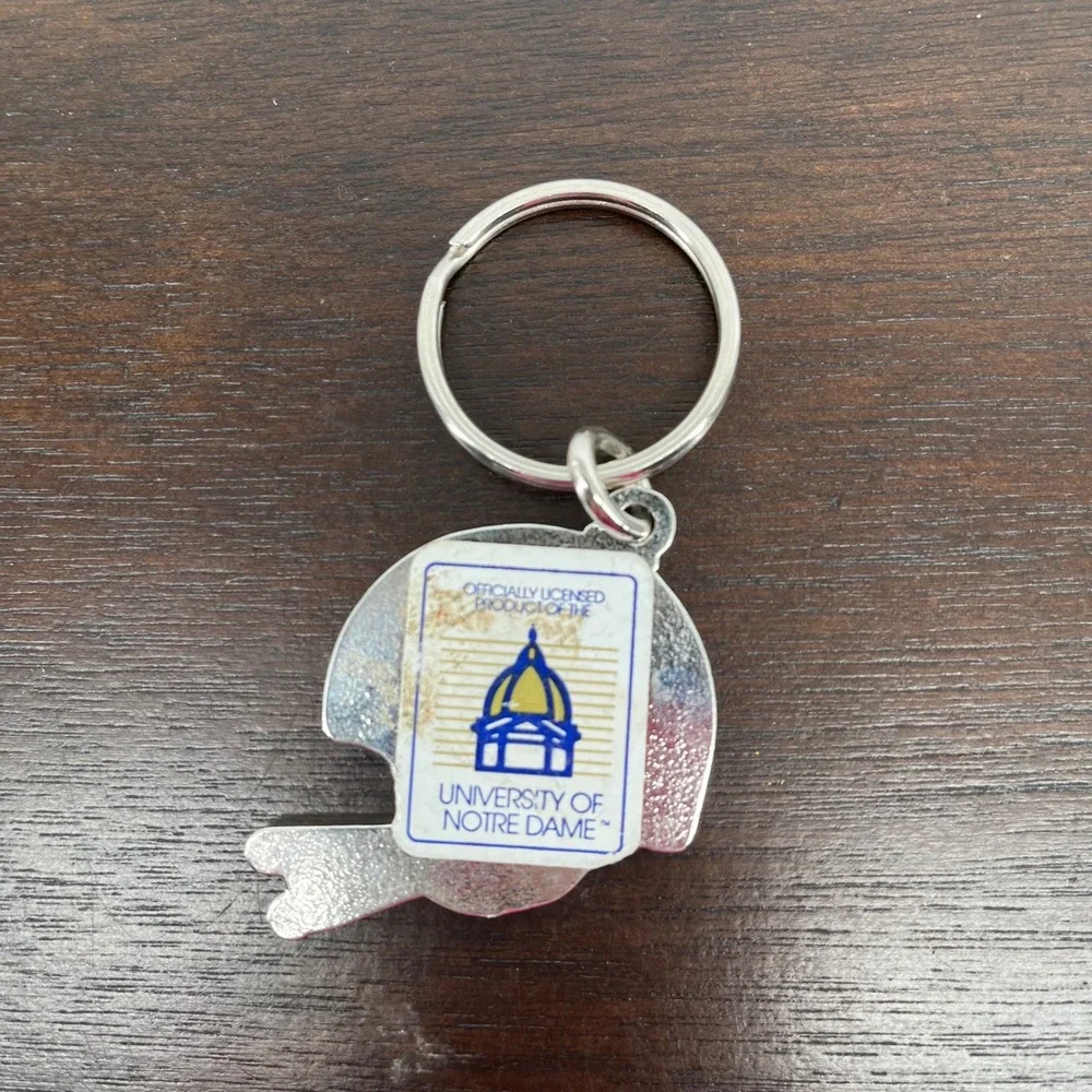 Notre Dame Fighting Irish Keychain Set of 3 God Country Helmet Shield Tag